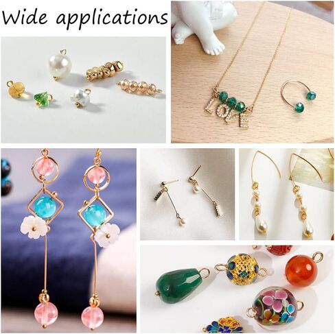 BENECREAT 144Pcs 3 Style 18K Gold Plated Brass Ball Head Pins and Flat Head Eye Pins Jewelry Making Kit for Crafting Earrings and Bracelets 2 Size/Style in Saudi Arabia