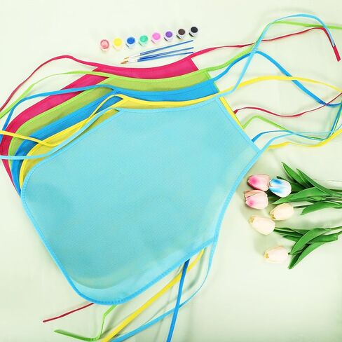 15 قطعة من مآزر قماش الفنانين للأطفال من Cptoion، مآزر رسم للأطفال بـ 15 لونًا، مآزر أطفال متوسطة الحجم للرسم، مآزر فنية للأطفال غير منسوجة للفصول الدراسية والمطبخ والحرف اليدوية ونشاط الرسم الفني in Kuwait