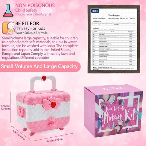 Kids Makeup Kit for Girl - Little Girls Makeup Set Toy, Girls Makeup Kit for Kids, Pretend Play Makeup Vanities for Toddlers Children Princess, Christmas Birthday Gifts Girls Toys Age 3 4 5 6 7 8 9 10 in Kuwait