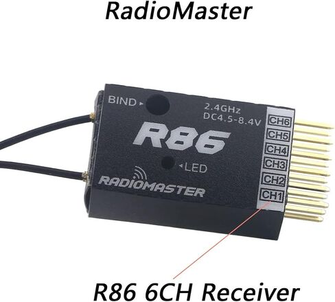 جهاز استقبال راديو ماستر R86 6CH بتنسيق PWM SBUS متوافق مع FrSky D8 لأجهزة أجهزة إرسال الراديو بدون طيار in Saudi Arabia