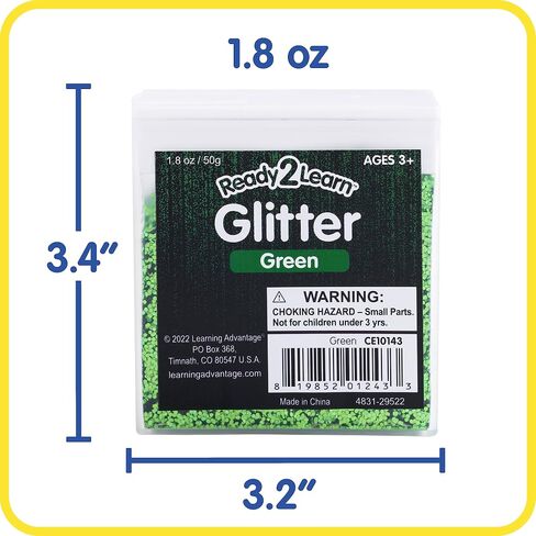 READY 2 LEARN Glitter - Festive - Set of 5-1.8 oz Each - Craft Glitter Kit - Red, Green, Silver, Gold and Multicolor - Perfect for Crafting and DIY in Saudi Arabia