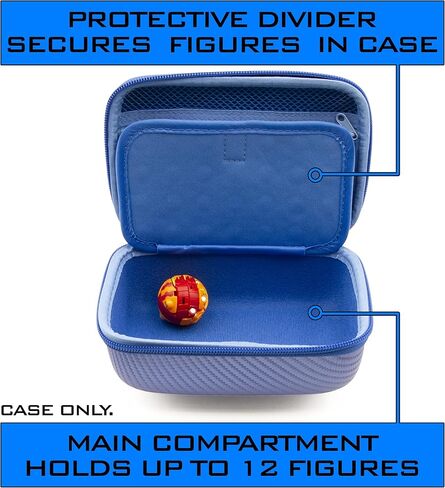 CASEMATIX Travel Case Compatible with Bakugan Figures, BakuCores and Trading Cards - Hard Shell Case with Padded Divider and Wrist Strap Compatible with Collectible Battle Figures - Black in Saudi Arabia