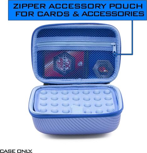 CASEMATIX Travel Case Compatible with Bakugan Figures, BakuCores and Trading Cards - Hard Shell Case with Padded Divider and Wrist Strap Compatible with Collectible Battle Figures - Black in Saudi Arabia