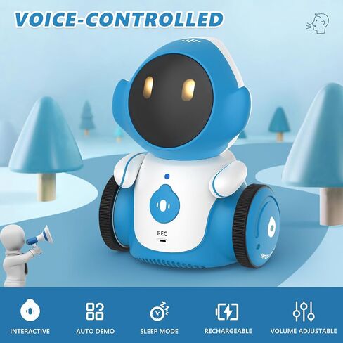 ألعاب الروبوت GILOBABY، روبوتات ناطقة ذكية قابلة لإعادة الشحن للأطفال، روبوت ذكي مع مستشعر لمس للتحكم الصوتي، الغناء والرقص والتسجيل والتكرار وهدايا عيد الميلاد للأولاد والبنات من عمر 6 سنوات فما فوق in Kuwait