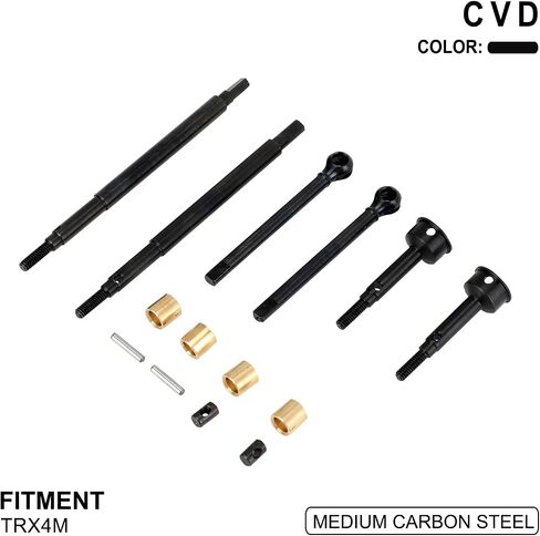 + 2 مللي متر موضوع ممتد Dogbone المحور CVD مهاوي CVD الجبهة الخلفية مهاوي المحور ل 1/18 RC الزاحف TRX4M اكسسوارات أجزاء-أسود in Saudi Arabia