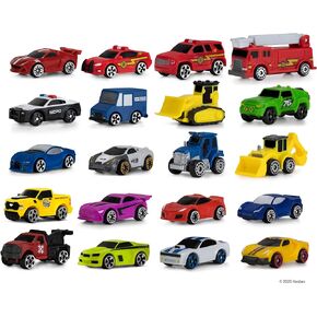 Micro Machines Super 20 Pack – Toy Car Collection, Features 20 Vehicles (Tractor, Police Car, Tow Truck, Backhoe, Bulldozer, Mail Truck & More) - Amazon Exclusive in Kuwait