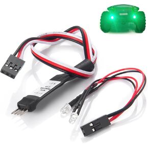 ARFIOWWY 1/24th RC الضوء الأمامي الأخضر LED المصابيح الأمامية مع التحكم في الضوء لمحوري Scx24 AXI00004 B-17 ترقية سيارة الزاحف in Kuwait