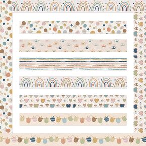 Containlol 236 ft Classroom Borders for Bulletin Board Decorations, Scalloped Trim Colorful Bulletin Board Borders for Spring Summer Back to School Classroom Decor(Rainbow Style)