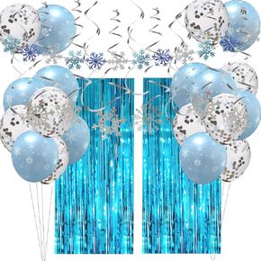 عيد الميلاد الديكور ندفة الثلج مع ندفة الثلج المجمدة شنقا دوامة الديكور شنقا إكليل راية بالون، بهرج هامش الستار لفصل الشتاء العجائب الثلوج المجمدة استحمام الطفل عيد ميلاد الحزب المورد in Kuwait