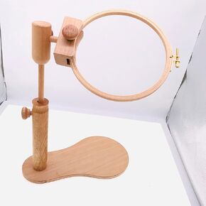 بي دبليو ار ام اتش ام اي حامل حلقة تطريز من خشب الزان قابل للتعديل دوار قابل للتعديل مع حامل تطريز دائري للغرزة المتقاطعة، اطار تطريز مناسب لمشاريع الخياطة والاعمال الفنية in Kuwait