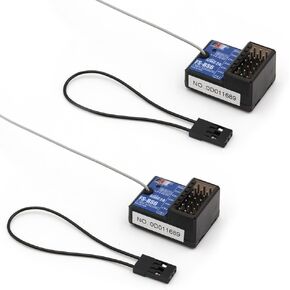 جهاز استقبال Flysky FS-BS6 6 قنوات RC مع نظام تثبيت جيروسكوبي لجهاز التحكم عن بعد Flysky FS-GT5 وراديو AFHDS2A ونظام إرسال RC للسيارة (جهاز استقبال FS-BS6 واحد)