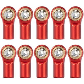 KingVal Replacement 10PCS Aluminum M3 Tie Rod Ends Linkage Ball Joint RC Parts Compatible with Tamiya HSP Traxxas Axial SCX10 1/10 RC Car Truck Buggy Crawler (Black)