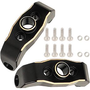 Black Brass Caster Blocks C-Hubs 8g Front Counterweight for 1/18 RC Crawler TRX4M Upgrade Parts,2pcs (C-Hubs)
