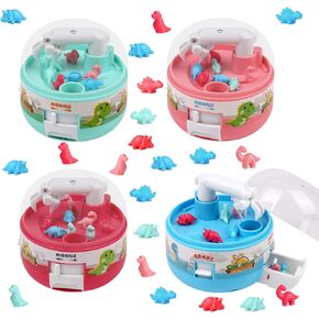4 PCS Dinosaur Catcher Toy, Mini Claw Machine for Kids, 32 Dinosaur Dolls Fun Unique Toys Handheld Games, Christmas Stocking Stuffers and Birthday Gifts for 3+ Year Old Boys and Girls in Kuwait