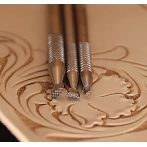 Leather Stamping Tool 304 Stainless Steel Professional Stamp Tools Mesh Pattern Background Leather Punch Carving DIY LeatherCrafts (S, 1pc)