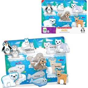The Learning Journey My First Lift & Learn - Artic 7 Piece Tray Puzzle | Educational Puzzle for Toddlers Ages 2-5 | Fun Tray Puzzle for Boys & Girls | Award Winning Educational Toys