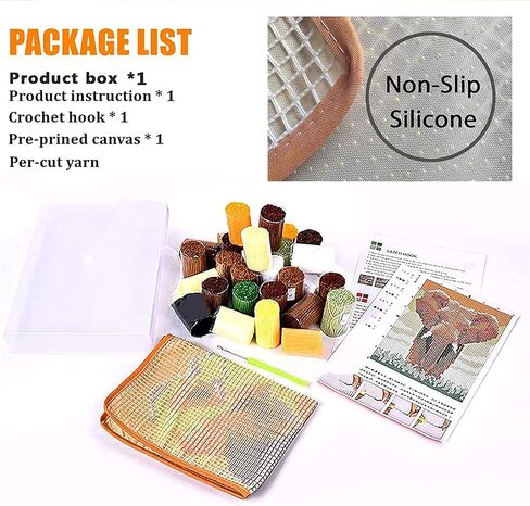 DEAR MODEL Latch Hook Craft Kit Large for Beginners, Embroidery Latch Hook Rug with pre-Printed Pattern DIY Crafting Arts,43.3X29.5in (Jesus) in Kuwait