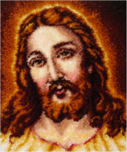 DEAR MODEL Latch Hook Craft Kit Large for Beginners, Embroidery Latch Hook Rug with pre-Printed Pattern DIY Crafting Arts,43.3X29.5in (Jesus) in Kuwait