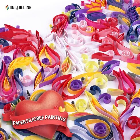 Uniquilling Mother‘s Day Gifts Quilling Kits Paper Quilling Kit for Adults Beginner, Mother Day Decorations, Gift for Mom, 16 * 20in- Basic in Saudi Arabia