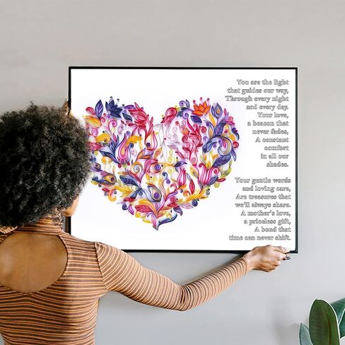 Uniquilling Mother‘s Day Gifts Quilling Kits Paper Quilling Kit for Adults Beginner, Mother Day Decorations, Gift for Mom, 16 * 20in- Basic in Saudi Arabia