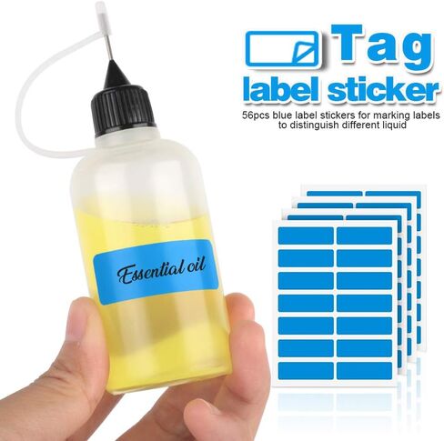 زجاجات وضع المكياج ذات الطرف الدقيق 50 مل، زجاجات غراء YGDZ 8 قطع من أجل صناعة بطاقات الحبر اللوحة، تتضمن 56 قطعة ملصق، 8 قطع قمع صغيرة in Kuwait