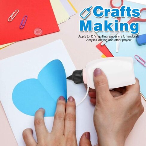 زجاجات وضع المكياج ذات الطرف الدقيق 50 مل، زجاجات غراء YGDZ 8 قطع من أجل صناعة بطاقات الحبر اللوحة، تتضمن 56 قطعة ملصق، 8 قطع قمع صغيرة in Kuwait