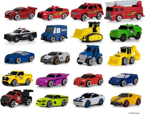 Micro Machines Super 20 Pack – Toy Car Collection, Features 20 Vehicles (Tractor, Police Car, Tow Truck, Backhoe, Bulldozer, Mail Truck & More) - Amazon Exclusive in Kuwait