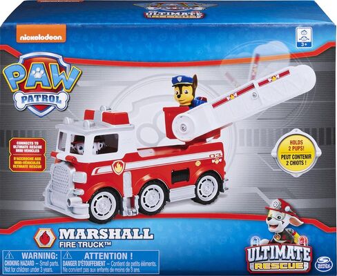 Paw Patrol Ultimate Rescue - Marshall's Ultimate Rescue Fire Truck with Moving Ladder and Flip-Open Front Cab, Ages 3 and Up in Saudi Arabia