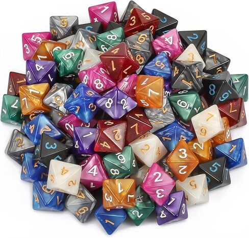 CiaraQ 100pcs D20 Dice Set for Dungeon and Dragons – 10 Colors (10 Each) in Kuwait