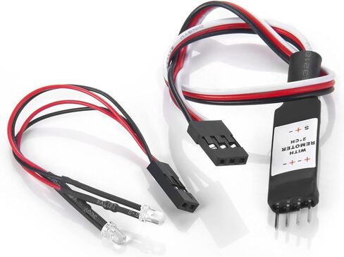 ARFIOWWY 1/24th RC الضوء الأمامي الأخضر LED المصابيح الأمامية مع التحكم في الضوء لمحوري Scx24 AXI00004 B-17 ترقية سيارة الزاحف in Kuwait