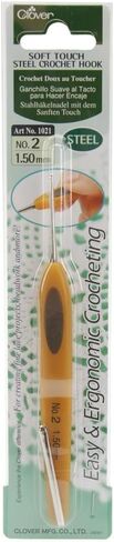Clover Soft Touch Steel Crochet Hooks, No. 14/0.50mm (1027) in Kuwait