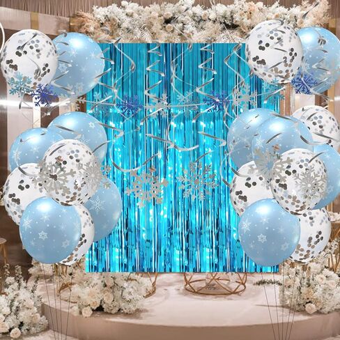 عيد الميلاد الديكور ندفة الثلج مع ندفة الثلج المجمدة شنقا دوامة الديكور شنقا إكليل راية بالون، بهرج هامش الستار لفصل الشتاء العجائب الثلوج المجمدة استحمام الطفل عيد ميلاد الحزب المورد in Kuwait