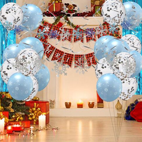 عيد الميلاد الديكور ندفة الثلج مع ندفة الثلج المجمدة شنقا دوامة الديكور شنقا إكليل راية بالون، بهرج هامش الستار لفصل الشتاء العجائب الثلوج المجمدة استحمام الطفل عيد ميلاد الحزب المورد in Kuwait