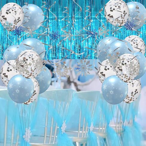 عيد الميلاد الديكور ندفة الثلج مع ندفة الثلج المجمدة شنقا دوامة الديكور شنقا إكليل راية بالون، بهرج هامش الستار لفصل الشتاء العجائب الثلوج المجمدة استحمام الطفل عيد ميلاد الحزب المورد in Kuwait