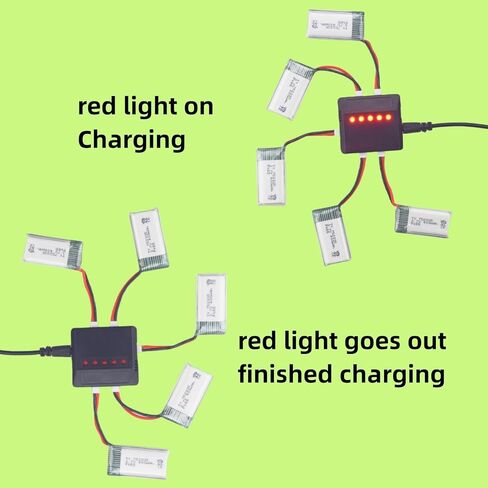 Fytoo 5PCS 3.7V 400mAh Lithium Battery with 5 in 1 Charger for SYMA Q11 H99W H31 H6C H98 AT-96 TR-C385 TR-P51 TR-F22 Quadcopter Spare Parts Aircraft Model Drone battery (Black) in Saudi Arabia