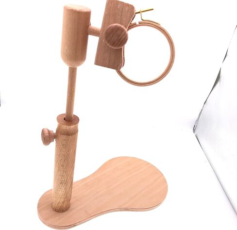 بي دبليو ار ام اتش ام اي حامل حلقة تطريز من خشب الزان قابل للتعديل دوار قابل للتعديل مع حامل تطريز دائري للغرزة المتقاطعة، اطار تطريز مناسب لمشاريع الخياطة والاعمال الفنية in Kuwait