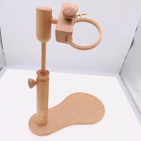 بي دبليو ار ام اتش ام اي حامل حلقة تطريز من خشب الزان قابل للتعديل دوار قابل للتعديل مع حامل تطريز دائري للغرزة المتقاطعة، اطار تطريز مناسب لمشاريع الخياطة والاعمال الفنية in Kuwait