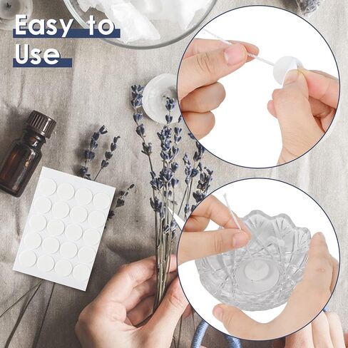 200PCS Candle Wick Sticker，Adhere Steady in Hot Wax,Candle Making Double-Sided Sticker Heat-Resistant Candle Sticker，Resistance Double-Sided Stickers for Candle Making in Saudi Arabia