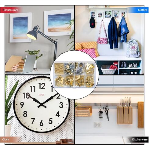 مجموعة تعليق الصور من 300 قطعة، خطافات شديدة التحمل لاطارات الصور مع مسامير، ادوات شماعات صور، خطافات للتعليق على الحائط لتعليق الصور in Kuwait