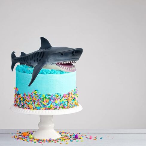 Blue Whale Shark Action Figure Toys, Sea Life Shark Animal Figurine Ocean World Realistic Marine Animal, Great for Bath Toys, Beach Toys Birthday Cake Copper for Kids in Saudi Arabia