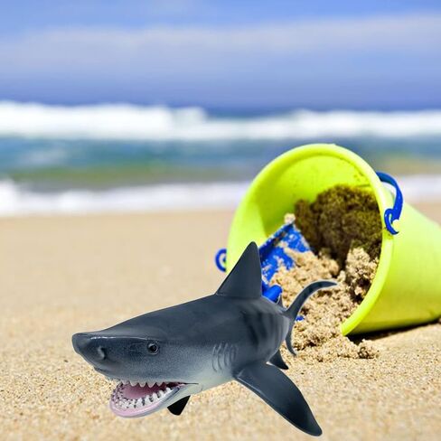 Blue Whale Shark Action Figure Toys, Sea Life Shark Animal Figurine Ocean World Realistic Marine Animal, Great for Bath Toys, Beach Toys Birthday Cake Copper for Kids in Saudi Arabia