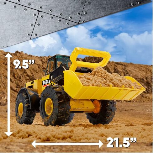 تونكا ستيل كلاسيكس، محمل أمامي كلاسيكي - مصنوع من الفولاذ والبلاستيك القوي، يعمل بالاحتكاك الأصفر، شاحنة بناء كبيرة، للأولاد والبنات، الأطفال الصغار الذين تتراوح أعمارهم بين 3 سنوات فما فوق، هدية عيد ميلاد، عطلة in Kuwait