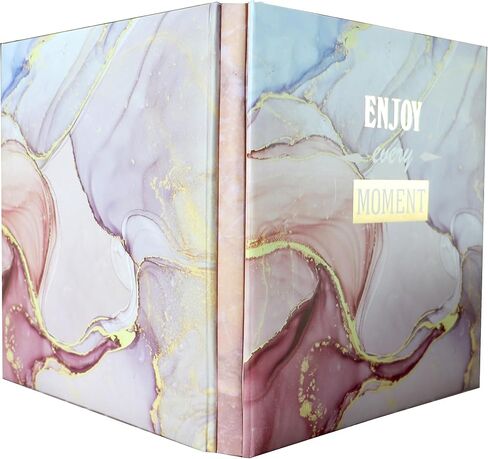 ألبوم صور هولوري لاصق ذاتي 4 × 6 5 × 7 3 × 5 8 × 10 سجل قصاصات مغناطيسية ذاتية اللصق صفحة يدوية الصنع ألبوم كتاب الخردة بنفسك، غطاء كتاب مطبوع تصميم رخامي مع قلم معدني in Kuwait