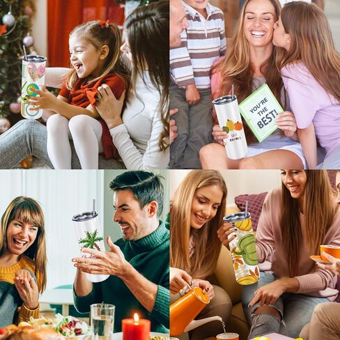 Needbrock Sublimation Tumblers Blank 20oz, 12 Pack Straight Skinny Sublimation Cups Blank, Double-Walled Insulated Sublimation Tumblers Blank White with Individually Gift, Lids, Straw, Rubber Bottoms, in Kuwait