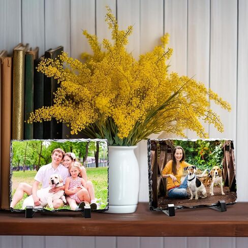 ألواح التسامي الفارغة، 6 عبوات من لوحة التسامي الفارغة مقاس 7.7 بوصة × 5.7 بوصة مع حامل عرض وورق تحرير قابل لإعادة الاستخدام للأطفال والعائلة والهدايا التذكارية للتخرج in Kuwait