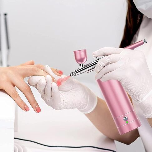 Airbrush-Kit Upgraded with Air Compressor, Portable Cordless Auto Airbrush, Rechargeable Handheld Airbrush Set for Makeup, Nail Art, Model Coloring,Cake Decor, Tattoo in Kuwait