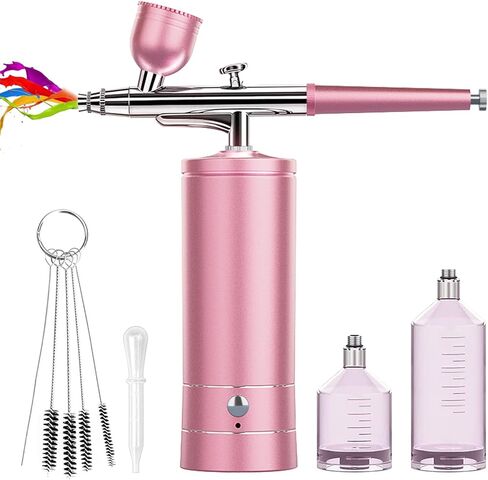 Airbrush-Kit Upgraded with Air Compressor, Portable Cordless Auto Airbrush, Rechargeable Handheld Airbrush Set for Makeup, Nail Art, Model Coloring,Cake Decor, Tattoo in Kuwait