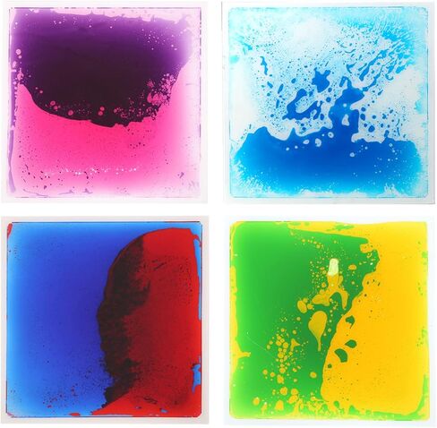 Fun And Function – Gel Floor Tiles - Large (20 x 20 Inch) Liquid Floor Tiles for Sensory Needs – Sensory Floor Tiles for School, Office, Clinic Floor -Blue - 1 Pack – Ages 3+ in Kuwait