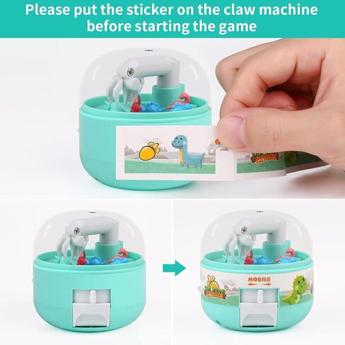 4 PCS Dinosaur Catcher Toy, Mini Claw Machine for Kids, 32 Dinosaur Dolls Fun Unique Toys Handheld Games, Christmas Stocking Stuffers and Birthday Gifts for 3+ Year Old Boys and Girls in Kuwait