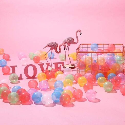 كرات حوض سباحة شفافة من بلاي ماتي - 5.9 سم بلاستيكية وخالية من الفثالات والبيسفينول- كرات شفافة شفافة مقاومة للكسر ومضادة للتعب للأطفال الصغار والأطفال (100 كرة) in Kuwait